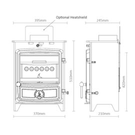 FDC4 ECO Stove dimensions